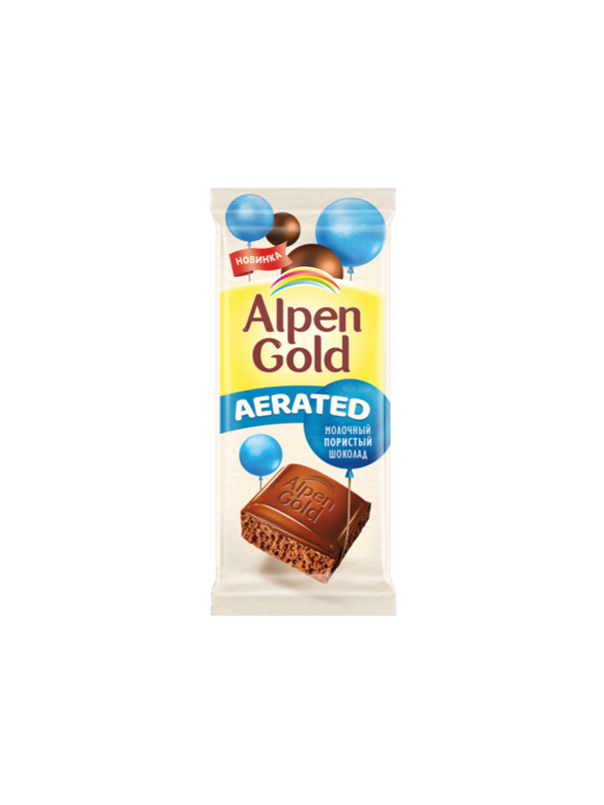 Шоколад молочный пористый "Альпен Гольд" 80г