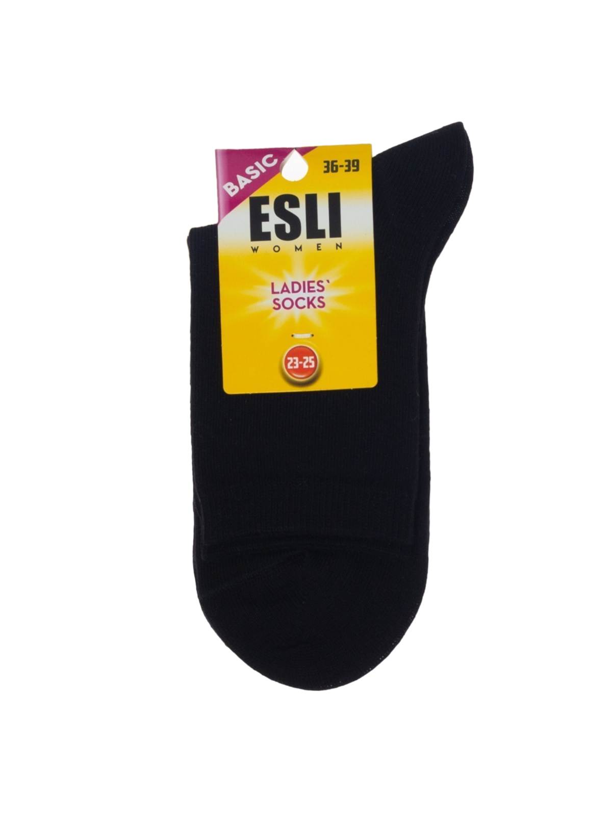 Носки женские ESLI BASIC, р.23-25, 000 черный
