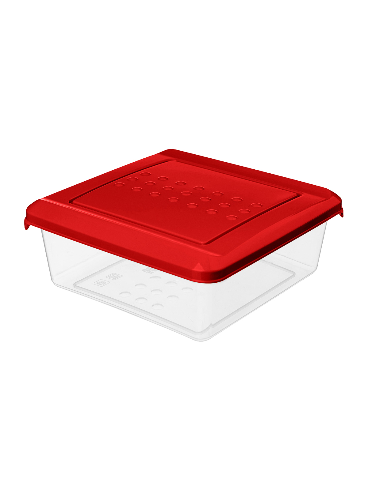 Контейнер для продуктов "Asti" квадратный 0,5л (красный)
