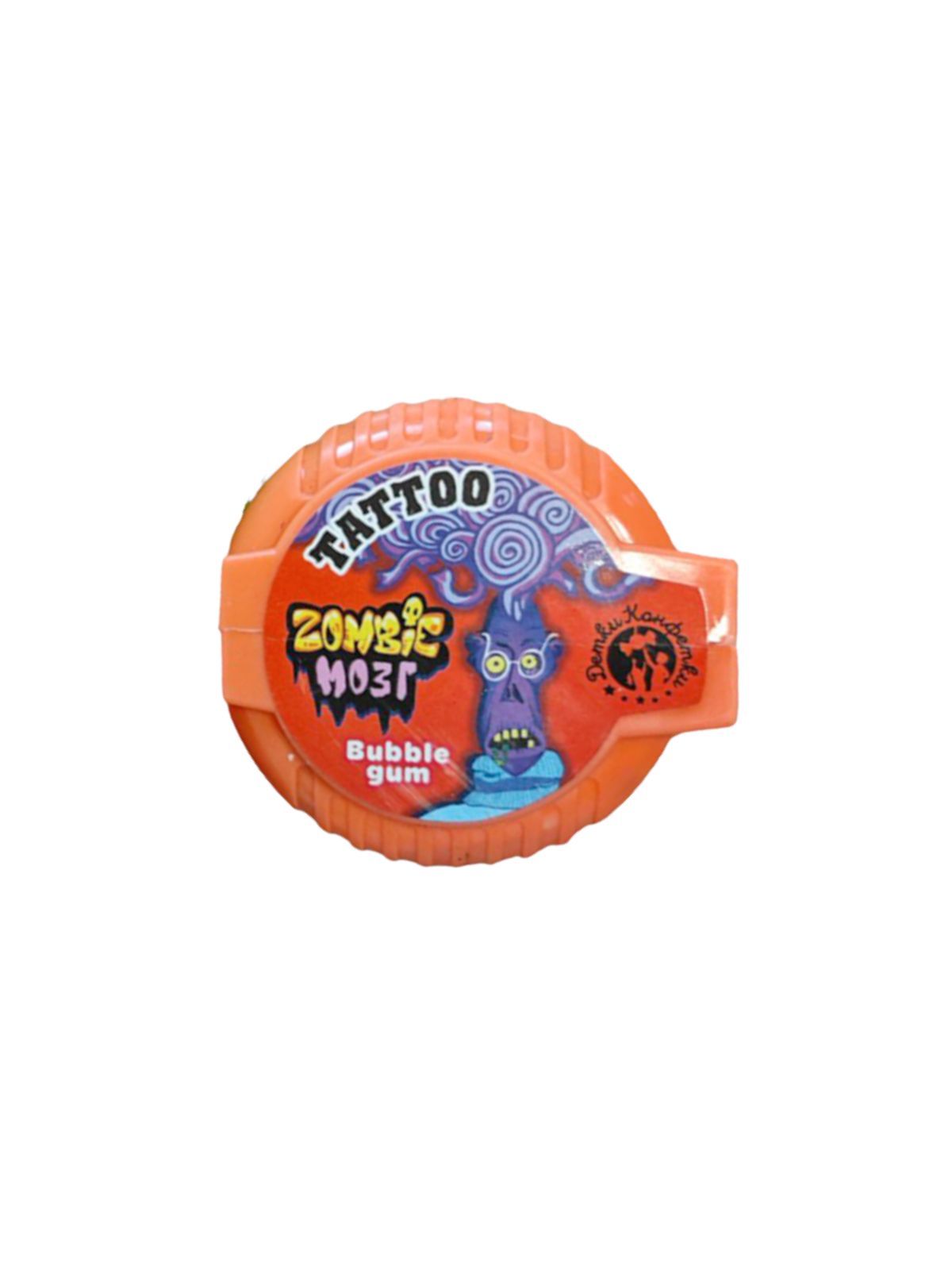 Жевательная  резинка "ZOMBIE МОЗГ" (Ассорти с татуировкой рол) 12г