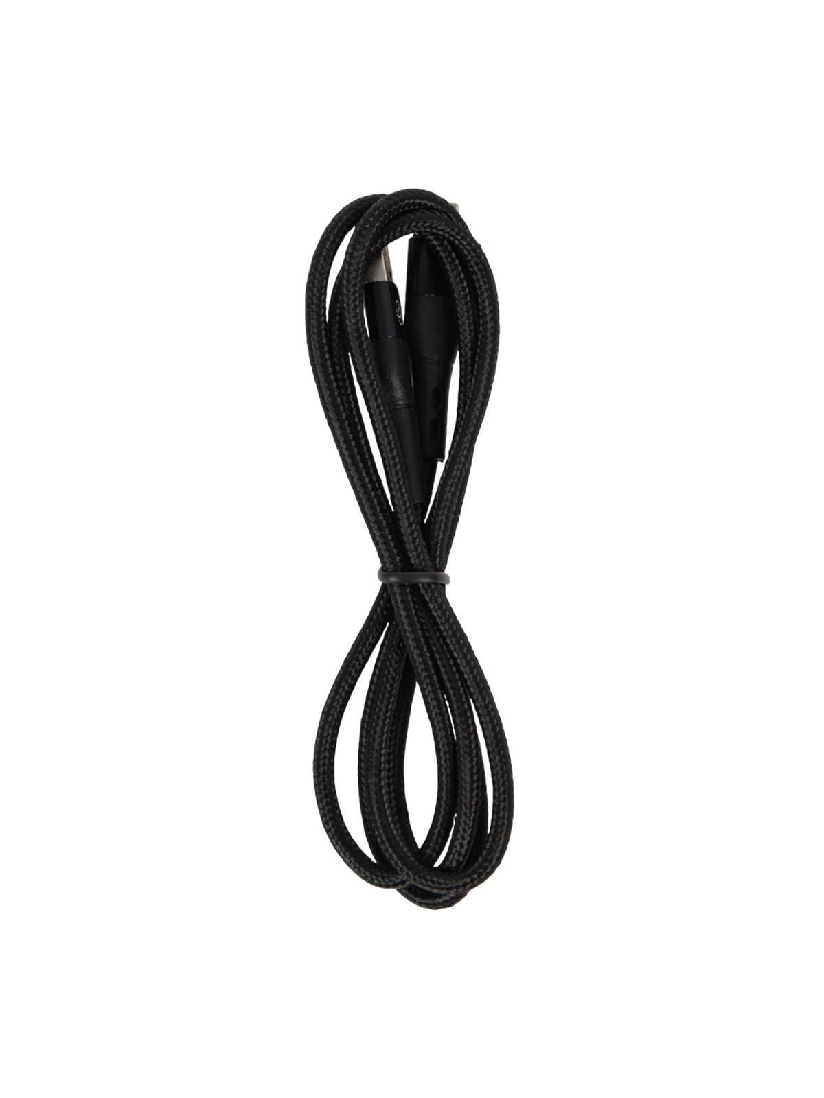 Кабель для зарядки в тканевой оплетке, micro-USB, 2,4 А, 3,5*(900-1000) мм (D60V-black)