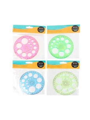 Транспортир 360 градусов, 12*12 см (PK1186)