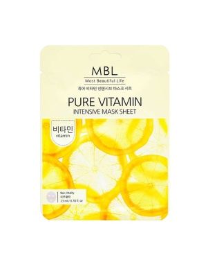 Маска для лица тканевая интенсивная с витаминами MBL, 23мл