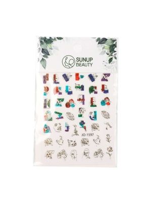 Декор для дизайна ногтей "Green vibes", 8*14 см (PD0852)