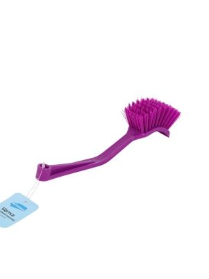 Щетка хозяйственная с ручкой, пластик, микс цветов