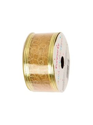 Лента декоративная для оформления подарка, 3,8 см*2,7 м