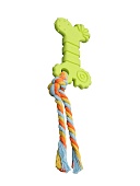 Игрушка-грызун для животных "Косточка с верёвкой", 22*5,5 см