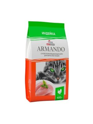 Корм сухой для кошек "ARMANDO" со вкусом индейки, 400 г