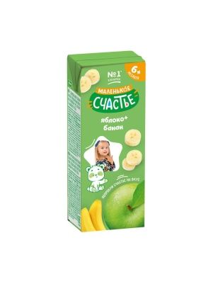 Нектар "Маленькое счастье" Яблоко-Банан 0.2л