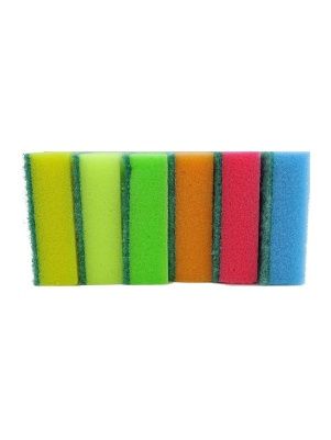 Губки бытовые "ЧИСТЮЛИНО" 95х65х33мм, 6 шт