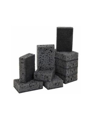 Губка д/посуды Perfera TOTAL black крупнопористая, 10шт ( 97х64х30 мм)