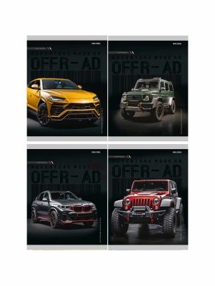 Тетрадь КЛЕТКА 48л. СТАНДАРТ  цветная мелов. обл., уф-лак, в асс-те ПХ, Т48-7374