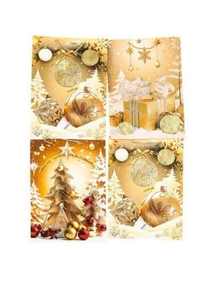Пакет подарочный "Gold", 40*30*12 см (XMASGB294)