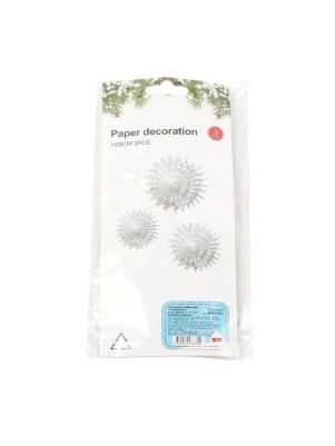 Гирлянда подвесная "Снежинки", 3 шт, 28 см (NYX0102)