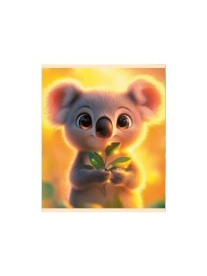 Тетрадь общая (скоба), ф.170х205мм, клетка, 48л., 4+0,  конгревное тиснение, серия Милые животные