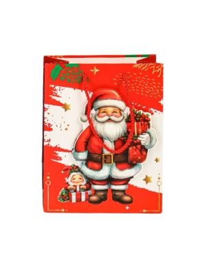 Пакет подарочный "Дед Мороз", 23*18*10 см (XMASGB274)