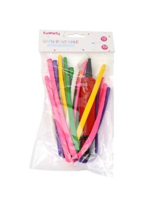 Набор: шары воздушные для моделирования (10 шт, 30 см) + насос