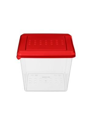 Контейнер для продуктов "Asti" квадратный 1л (красный)