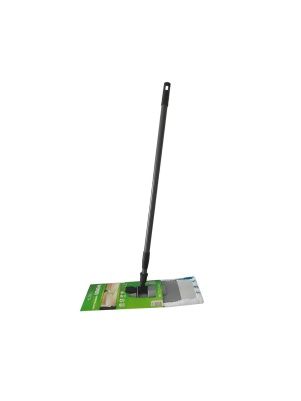 Швабра универсальная "Чистюлино"  с телескопической рукояткой 120 см, насадка сменная из микрофибры.