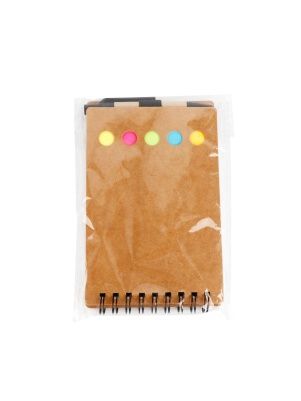 Блокнот для записей с ручкой + стикеры, 15*8,5 см 
