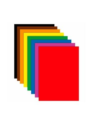 Цветная бумага А4 2-сторонняя офсетная, 8 листов 8 цветов, на скобе, BRAUBERG, 200х283мм, 116625