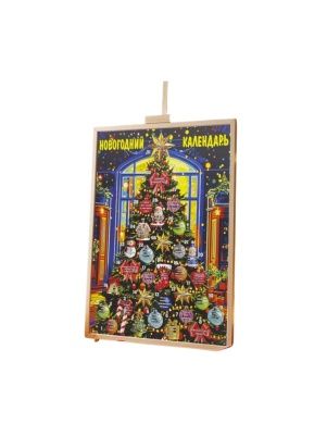 Скр-022 Гравюра. Скретчинг (размер 30*40 см) "Новогодний календарь"