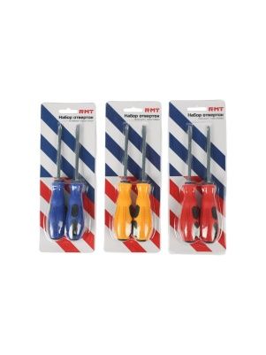 Набор отвёрток: плоская+крестовая , 19 см, 2 шт 