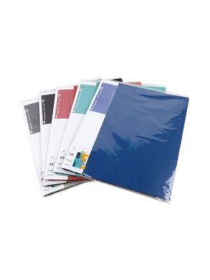 Папка с файлами А4 (40 шт), микс цвета 