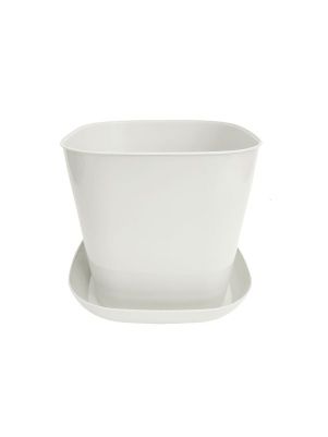 Кашпо квадратное 1,3л. с поддоном (микс)