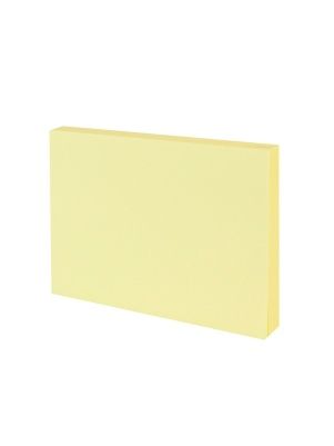 Бумага для заметок "PROF-PRESS" с клеевым краем ЖЕЛТАЯ пастель, 101Х76 мм, 100л
