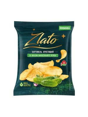 Картофель хрустящий "Zlato" со вкусом малосольного огурчика, 70г