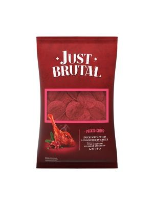 Чипсы карт. «Just Brutal» со вкусом утки с соусом из дикой брусники, 85г