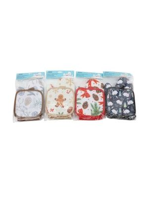 Набор: варежка + прихватка "Зимний праздник", 25*16/ 17*17 см (NYX0124)