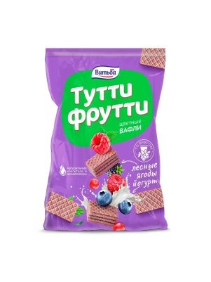 Вафли со вкусом йогурт-лесные ягоды 150 г