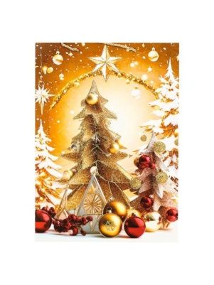 Пакет подарочный "Gold", 40*30*12 см (XMASGB294)