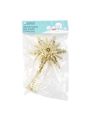 Верхушка на ёлку "Снежинка", 19*12 см (PI0179)