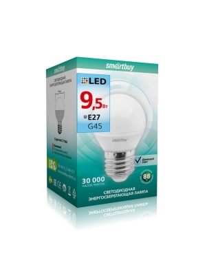 Светодиодная (LED) Лампа Smartbuy-G45-9,5W/4000/E27 (SBL-G45-9_5-40K-E27)