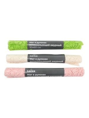 Мат в рулонах антискольз. ажурный, 30х60 см, в асс-те