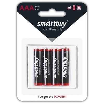 Батарейка солевая Smartbuy R03/4B (48/960)  (SBBZ-3A04B)