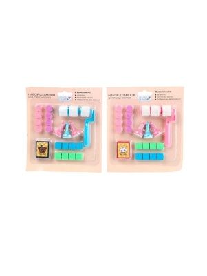 Набор штампов для творчества (штампы, кисточка-валик, подушечка для краски)