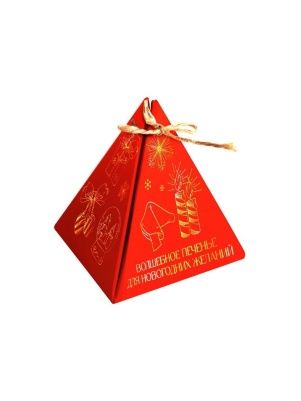 Печенье с новогодними предсказаниями в коробке Игрушка на елку, 6 г