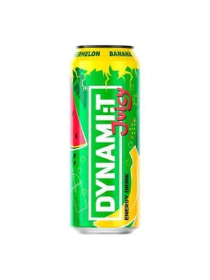 Напиток безалк. газ. энерг. непаст. «ДИНАМИТ СО ВКУСОМ БАНАНА И АРБУЗА» ал.бан. 0,45л.