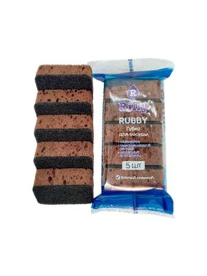 Губка для посуды "RUBBY" кор. 95x70x35, 5 шт