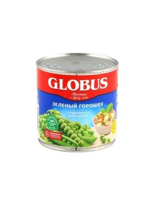 Глобус  Зеленый горошек стерилизованный 425 мл