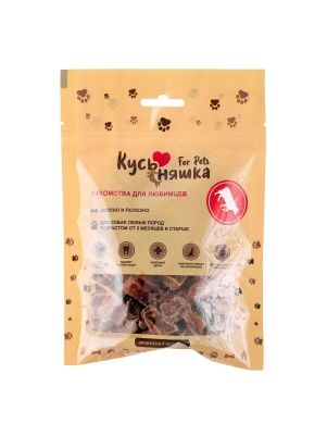 Лакомства для собак "Вымя говяжье мелкое", 60г