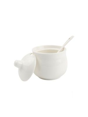 Сахарница керамическая с ложкой "Sugar", 200 мл (PK959)