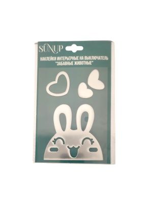 Наклейки интерьерные на выключатель  "Забавные животные", 20*12 см