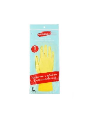Перчатки хоз. Латексные "Чистюлино" (р.M,L)