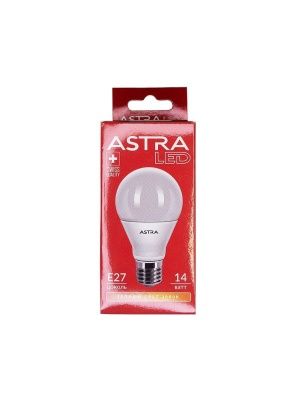 Лампа светодиодная ASTRA A60 14W E27 3000K