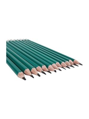 Набор карандашей простых с ластиком, 12 шт